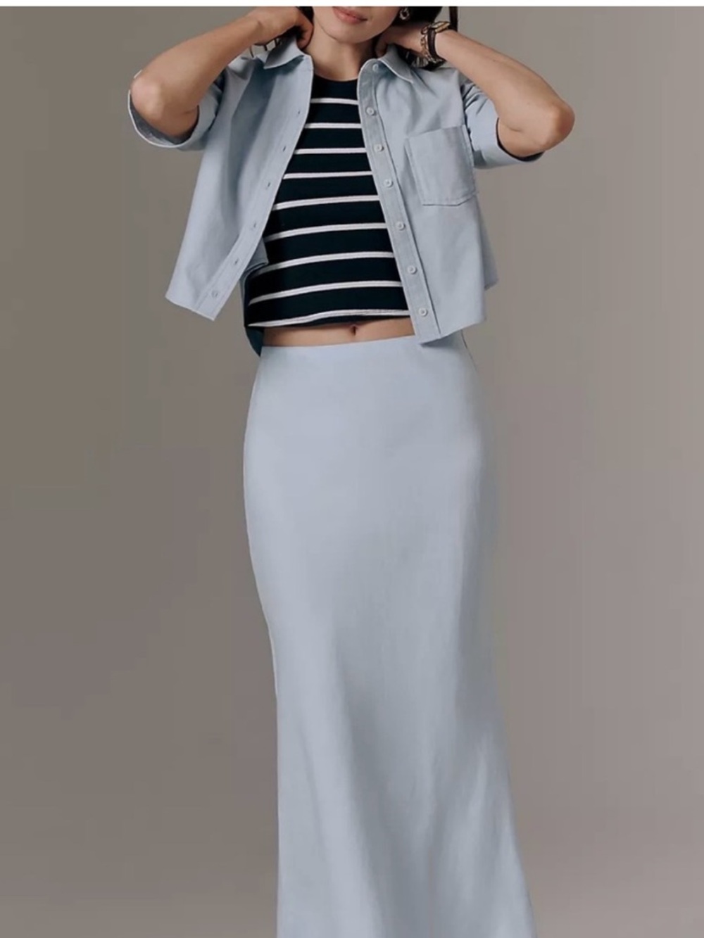 Anthropologie Tilda Blue Maxi Skirt
